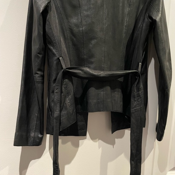 Michael Kors Black Genuine Leather Jacket - XS - Picture 5 of 9